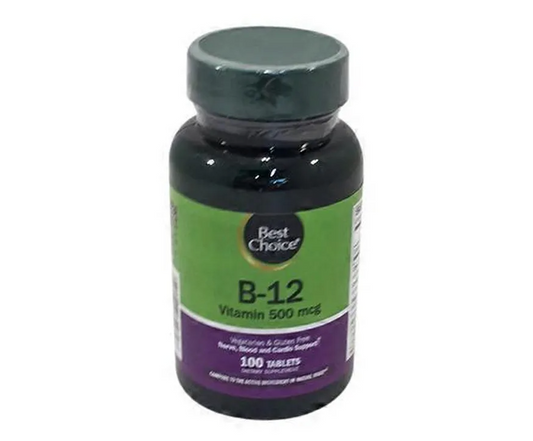 Best Choice B-12 Vitamin 500 mcg - 100 Tablets